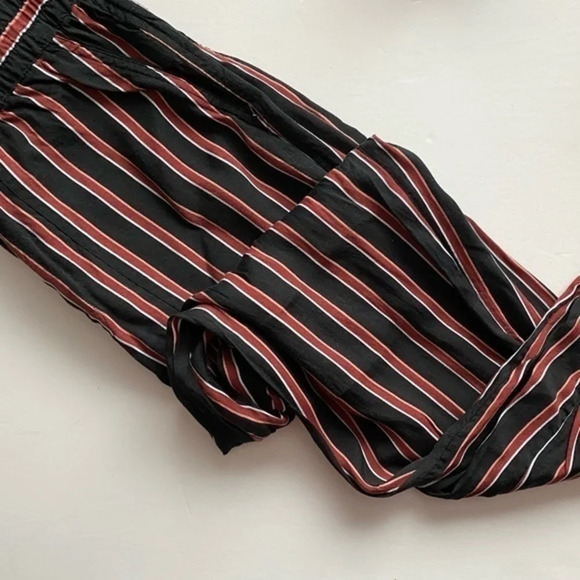 Anthropologie • Black Red Striped Jogger Pants - Picture 4 of 8